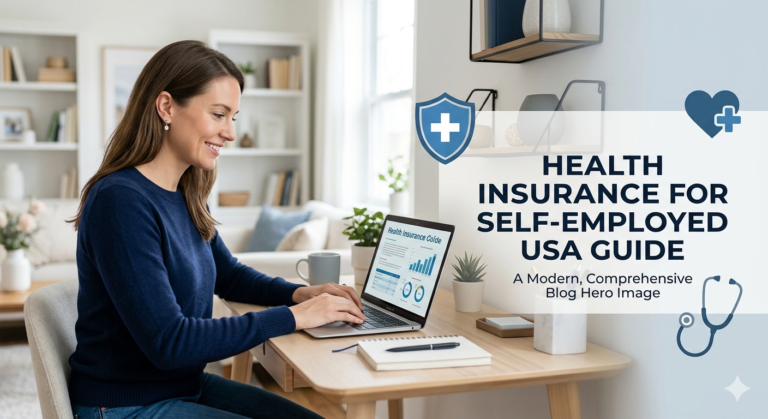 self-employed person choosing health insurance plan USA